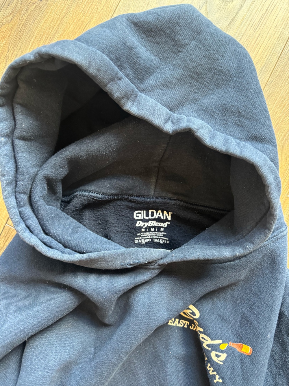 Bud's East Jackson WY Beer Vintage Navy Sweatshirt Hoodie - Picture 6 of 6